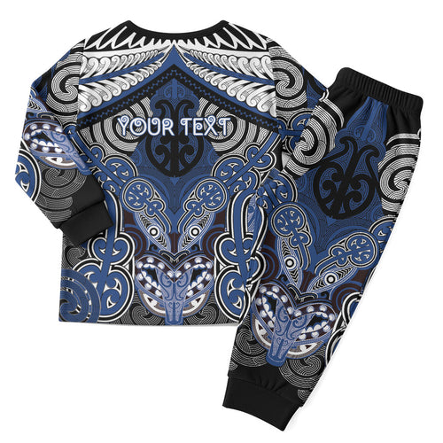 Aotearoa Iwi Ngati Tuwharetoa Personalised Christmas Pajama Set Maori Kowhaiwhai Pattern