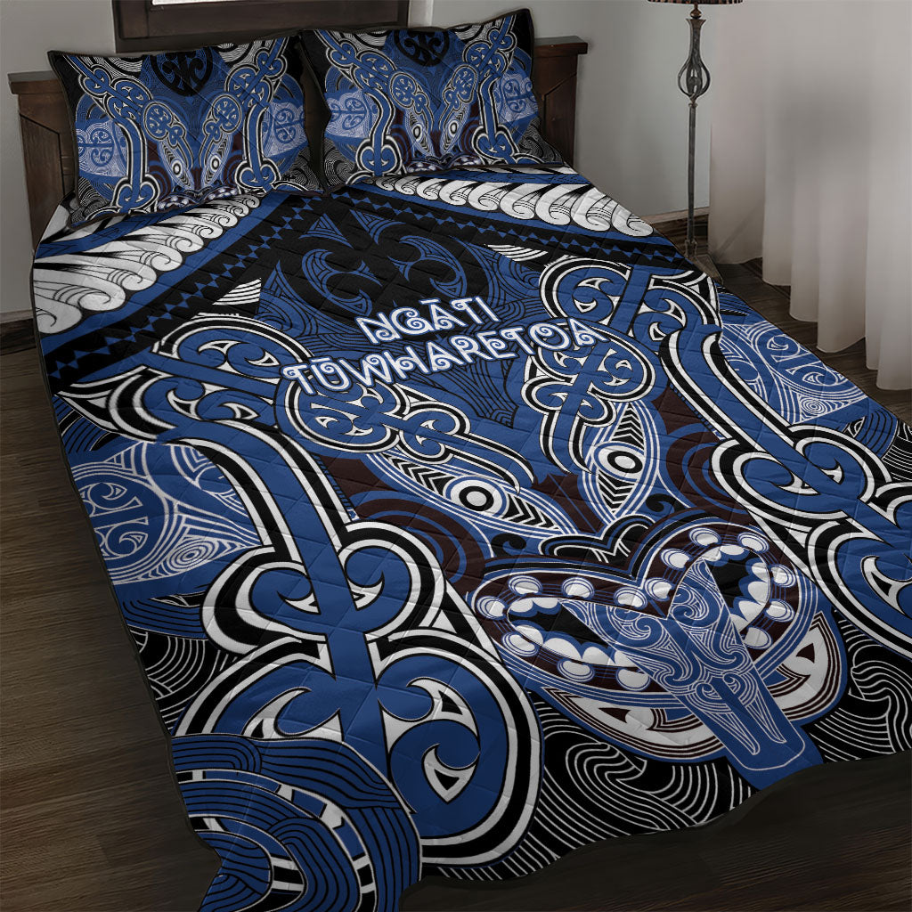 Aotearoa Iwi Ngati Tuwharetoa Quilt Bed Set Maori Kowhaiwhai Pattern