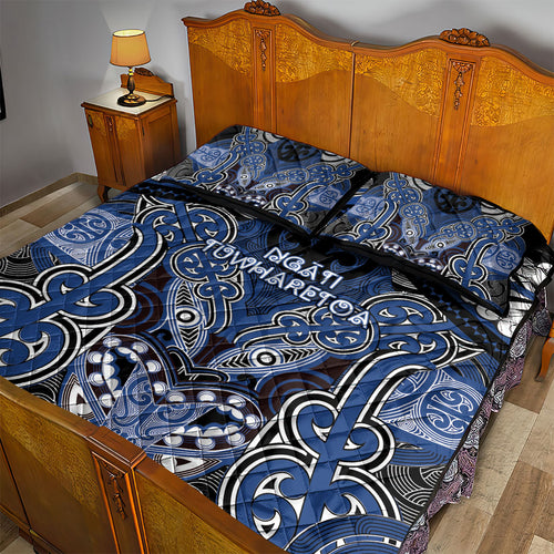 Aotearoa Iwi Ngati Tuwharetoa Quilt Bed Set Maori Kowhaiwhai Pattern