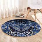 Aotearoa Iwi Ngati Tuwharetoa Round Carpet Maori Kowhaiwhai Pattern