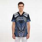 Aotearoa Iwi Ngati Tuwharetoa Personalised Scrub Top Maori Kowhaiwhai Pattern