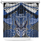 Aotearoa Iwi Ngati Tuwharetoa Shower Curtain Maori Kowhaiwhai Pattern