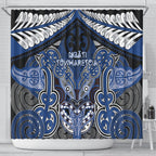 Aotearoa Iwi Ngati Tuwharetoa Shower Curtain Maori Kowhaiwhai Pattern