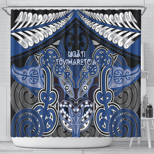 Aotearoa Iwi Ngati Tuwharetoa Shower Curtain Maori Kowhaiwhai Pattern