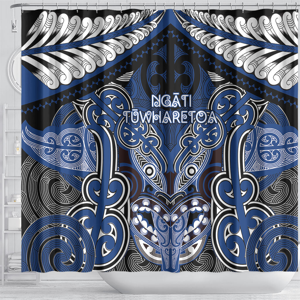 Aotearoa Iwi Ngati Tuwharetoa Shower Curtain Maori Kowhaiwhai Pattern