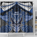Aotearoa Iwi Ngati Tuwharetoa Shower Curtain Maori Kowhaiwhai Pattern