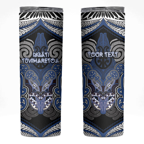 Aotearoa Iwi Ngati Tuwharetoa Personalised Skinny Tumbler Maori Kowhaiwhai Pattern