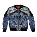 Aotearoa Iwi Ngati Tuwharetoa Personalised Sleeve Zip Bomber Jacket Maori Kowhaiwhai Pattern