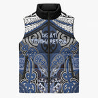 Aotearoa Iwi Ngati Tuwharetoa Personalised Sleeveless Puffer Jacket Maori Kowhaiwhai Pattern