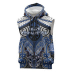 Aotearoa Iwi Ngati Tuwharetoa Personalised Sleeveless Zip Hoodie Maori Kowhaiwhai Pattern