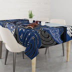 Aotearoa Iwi Ngati Tuwharetoa Tablecloth Maori Kowhaiwhai Pattern