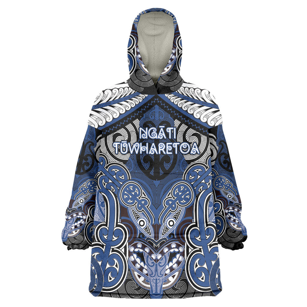 Aotearoa Iwi Ngati Tuwharetoa Personalised Wearable Blanket Hoodie Maori Kowhaiwhai Pattern