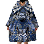 Aotearoa Iwi Ngati Tuwharetoa Personalised Wearable Blanket Hoodie Maori Kowhaiwhai Pattern