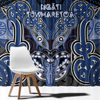 Aotearoa Iwi Ngati Tuwharetoa Window Curtain Maori Kowhaiwhai Pattern