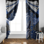 Aotearoa Iwi Ngati Tuwharetoa Window Curtain Maori Kowhaiwhai Pattern