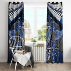 Aotearoa Iwi Ngati Tuwharetoa Window Curtain Maori Kowhaiwhai Pattern
