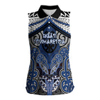Aotearoa Iwi Ngati Tuwharetoa Personalised Women Sleeveless Polo Shirt Maori Kowhaiwhai Pattern
