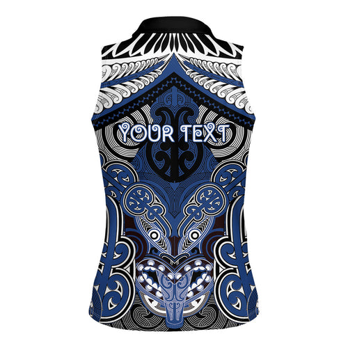 Aotearoa Iwi Ngati Tuwharetoa Personalised Women Sleeveless Polo Shirt Maori Kowhaiwhai Pattern
