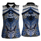 Aotearoa Iwi Ngati Tuwharetoa Personalised Women Sleeveless Polo Shirt Maori Kowhaiwhai Pattern
