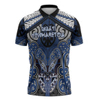 Aotearoa Iwi Ngati Tuwharetoa Personalised Zipper Polo Shirt Maori Kowhaiwhai Pattern