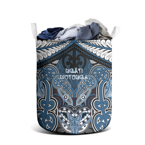 Aotearoa Iwi Ngati Mutunga Laundry Basket Maori Kowhaiwhai Pattern