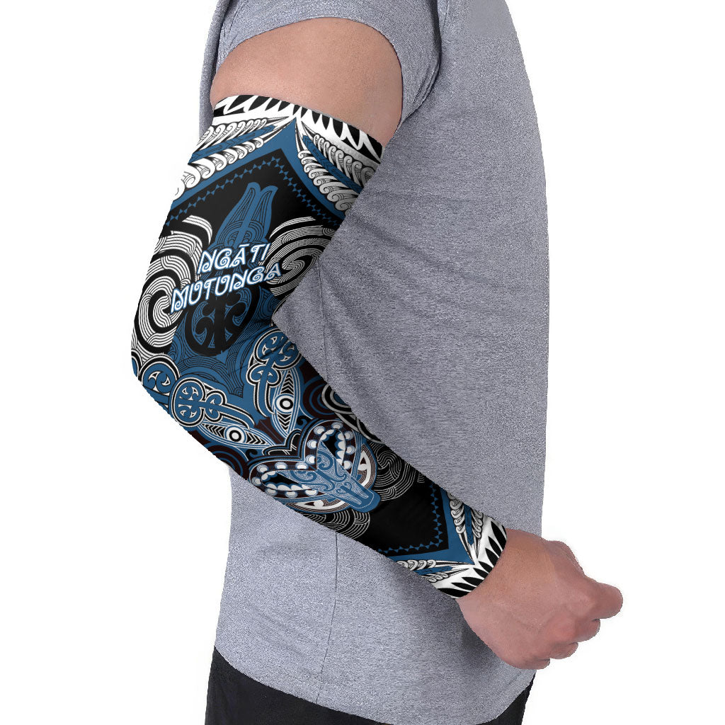 Aotearoa Iwi Ngati Mutunga Personalised Arm Sleeves Maori Kowhaiwhai Pattern