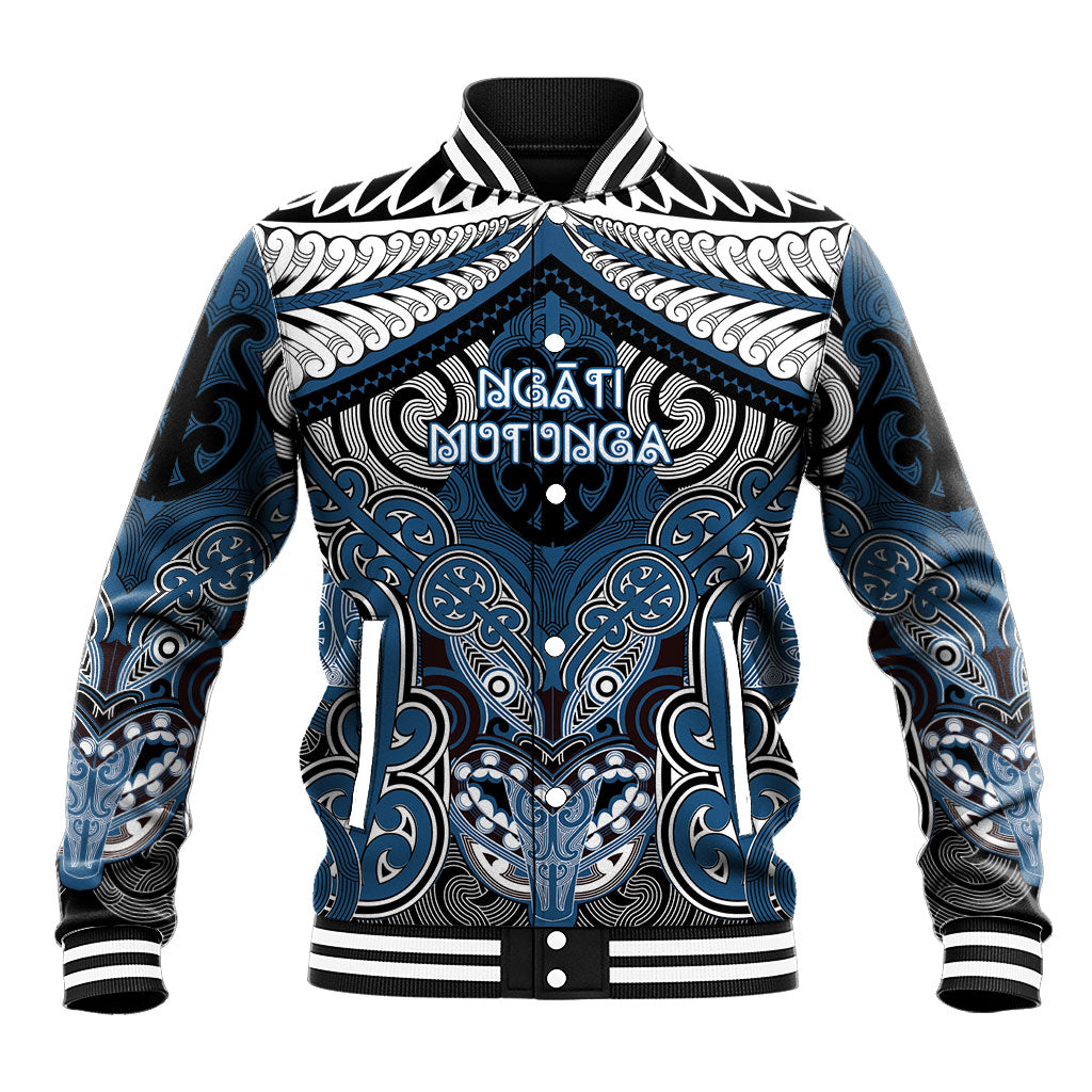 Aotearoa Iwi Ngati Mutunga Personalised Baseball Jacket Maori Kowhaiwhai Pattern
