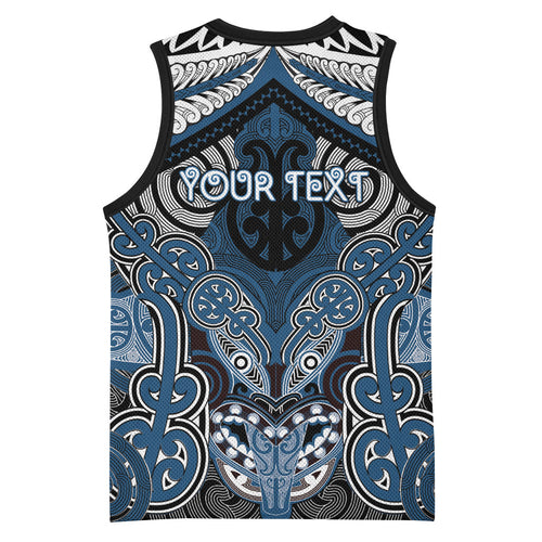 Aotearoa Iwi Ngati Mutunga Personalised Basketball Jersey Maori Kowhaiwhai Pattern