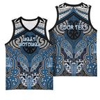Aotearoa Iwi Ngati Mutunga Personalised Basketball Jersey Maori Kowhaiwhai Pattern