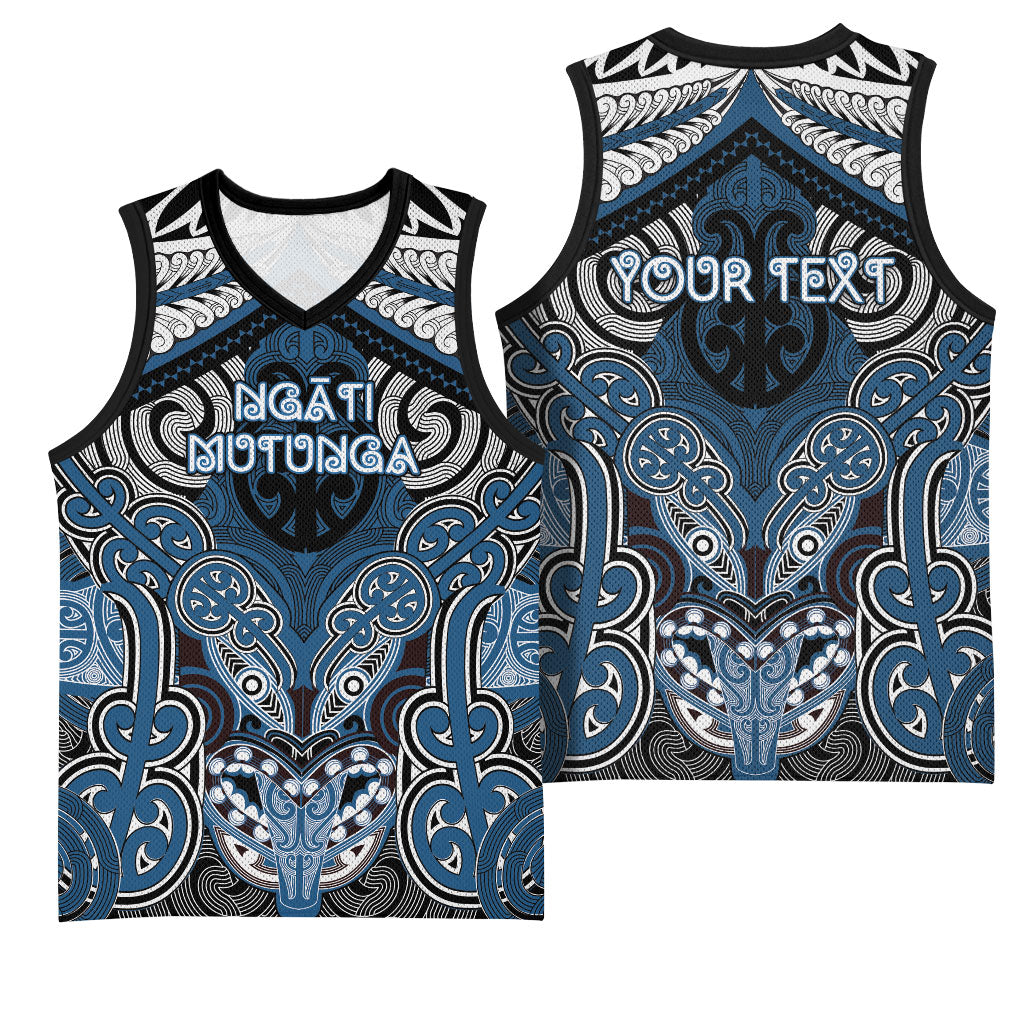 Aotearoa Iwi Ngati Mutunga Personalised Basketball Jersey Maori Kowhaiwhai Pattern