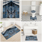 Aotearoa Iwi Ngati Mutunga Bathroom Set Maori Kowhaiwhai Pattern