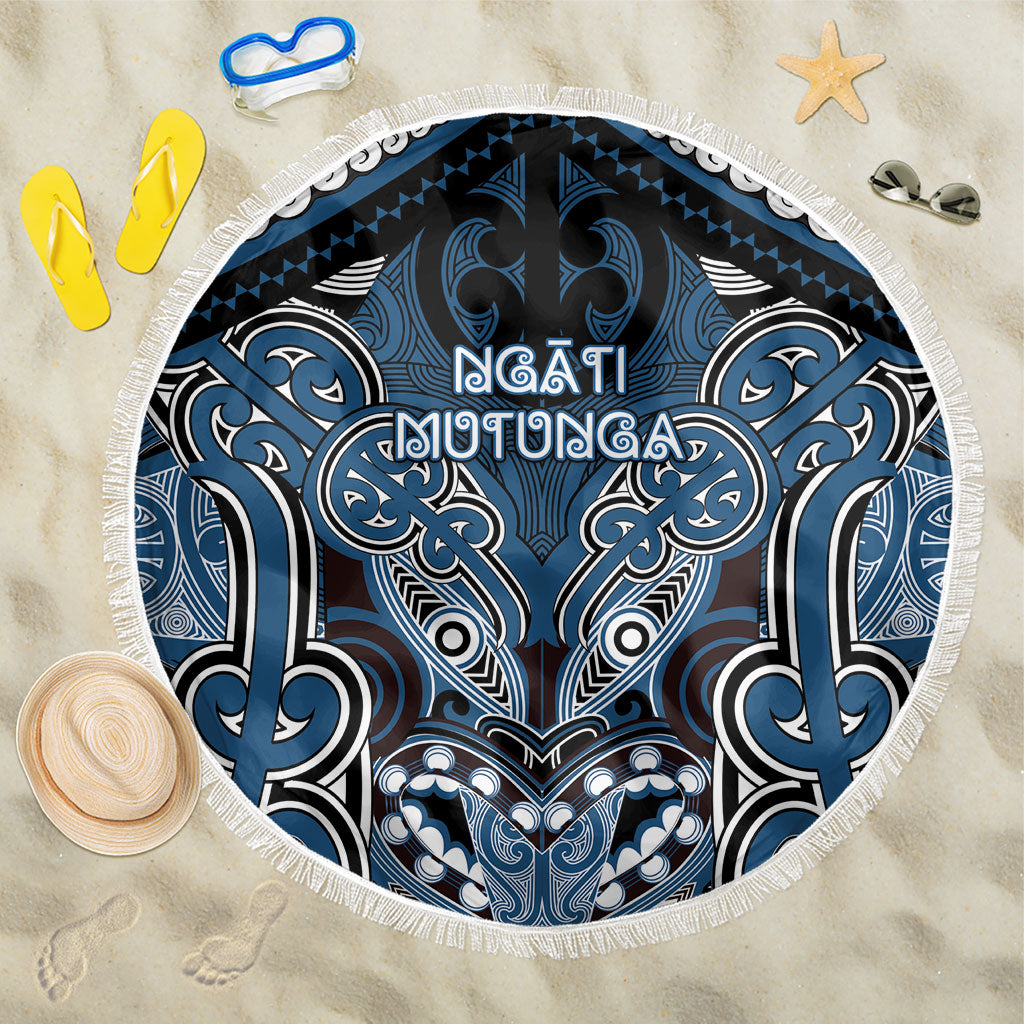 Aotearoa Iwi Ngati Mutunga Beach Blanket Maori Kowhaiwhai Pattern