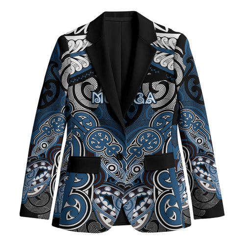 Aotearoa Iwi Ngati Mutunga Personalised Blazer Maori Kowhaiwhai Pattern