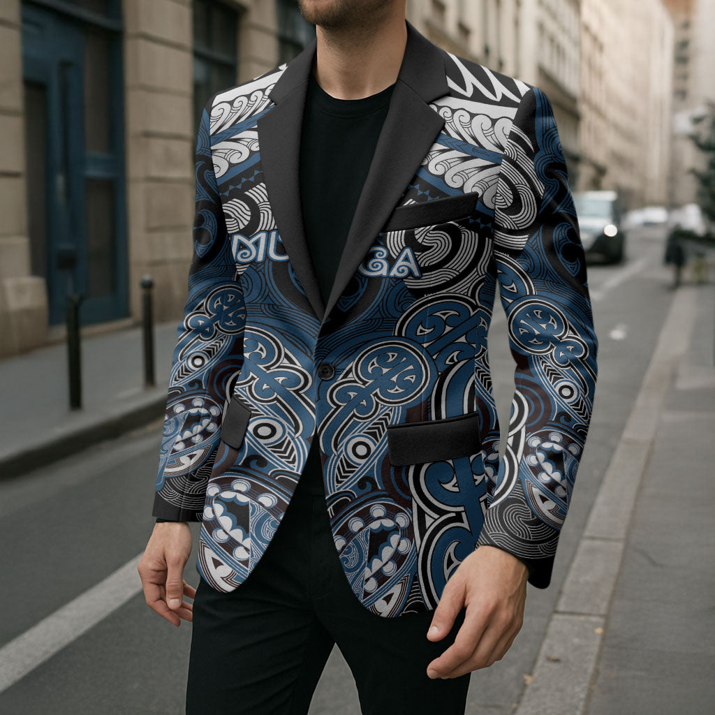 Aotearoa Iwi Ngati Mutunga Personalised Blazer Maori Kowhaiwhai Pattern