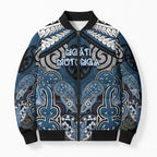 Aotearoa Iwi Ngati Mutunga Personalised Bomber Puffer Jacket Maori Kowhaiwhai Pattern