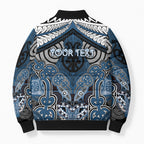 Aotearoa Iwi Ngati Mutunga Personalised Bomber Puffer Jacket Maori Kowhaiwhai Pattern