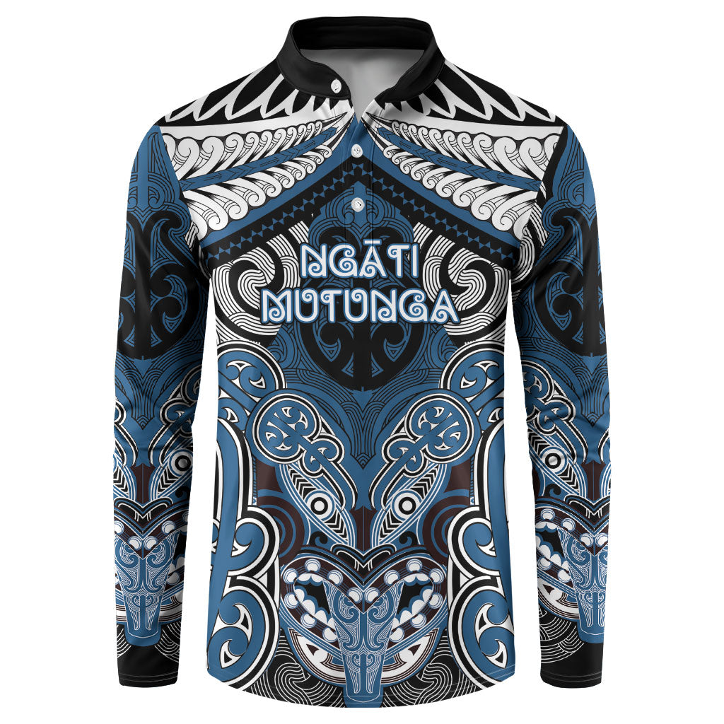 Aotearoa Iwi Ngati Mutunga Personalised Button Sweatshirt Maori Kowhaiwhai Pattern