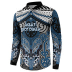 Aotearoa Iwi Ngati Mutunga Personalised Button Sweatshirt Maori Kowhaiwhai Pattern