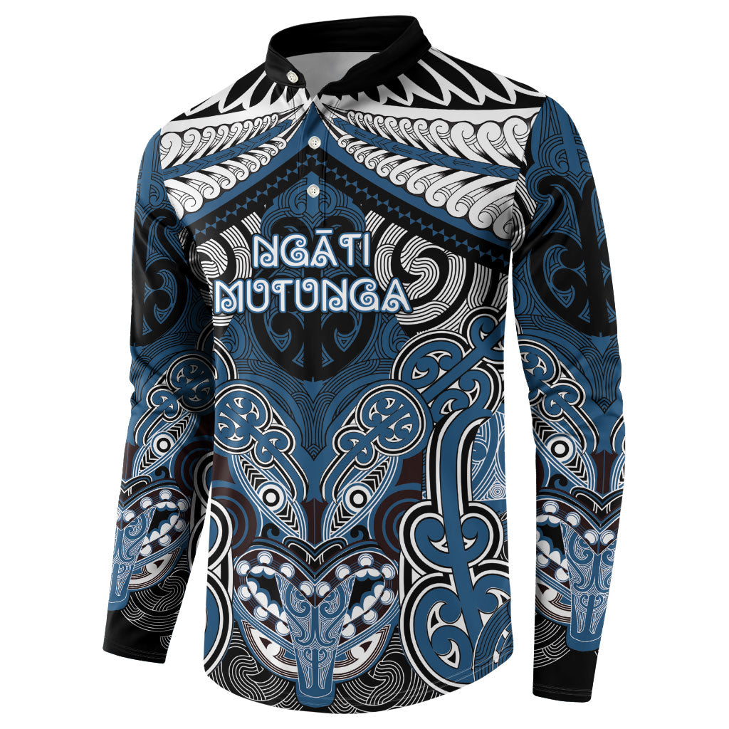 Aotearoa Iwi Ngati Mutunga Personalised Button Sweatshirt Maori Kowhaiwhai Pattern