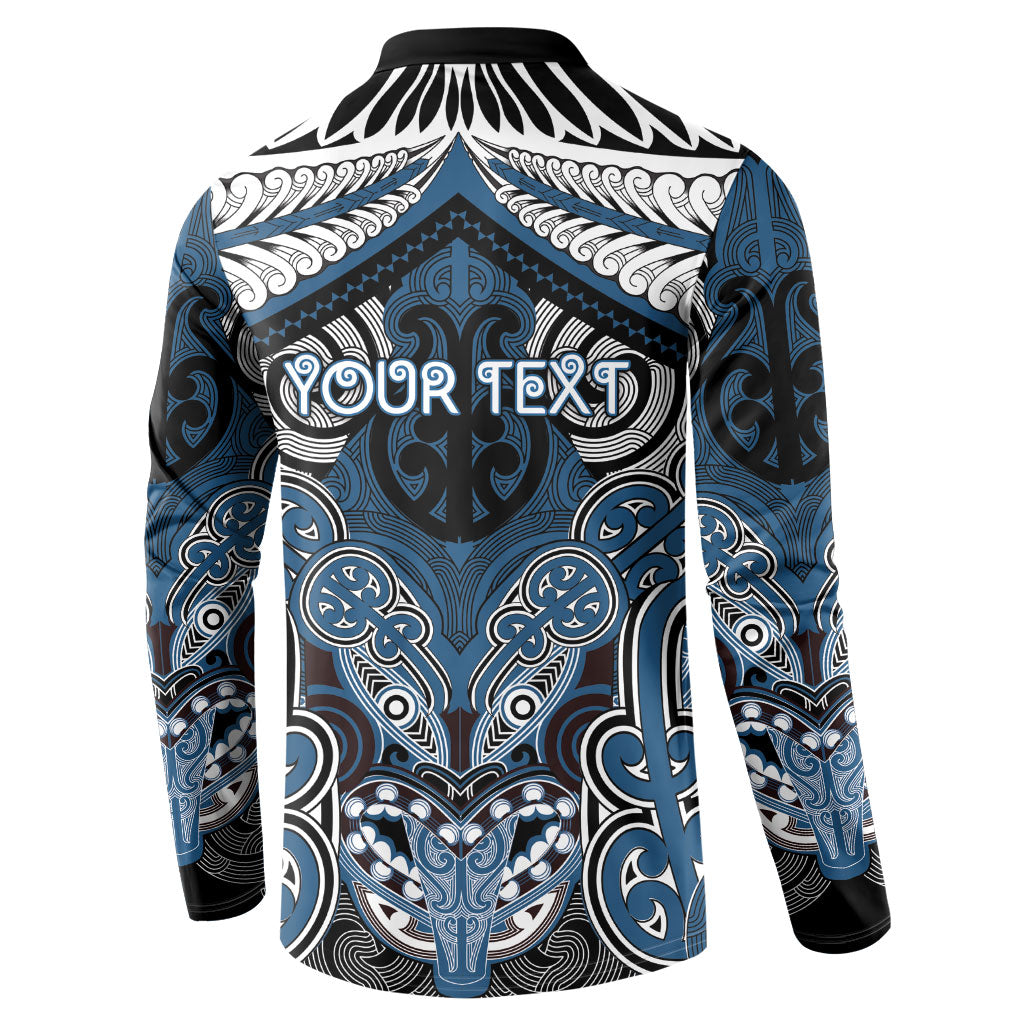 Aotearoa Iwi Ngati Mutunga Personalised Button Sweatshirt Maori Kowhaiwhai Pattern