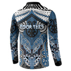 Aotearoa Iwi Ngati Mutunga Personalised Button Sweatshirt Maori Kowhaiwhai Pattern