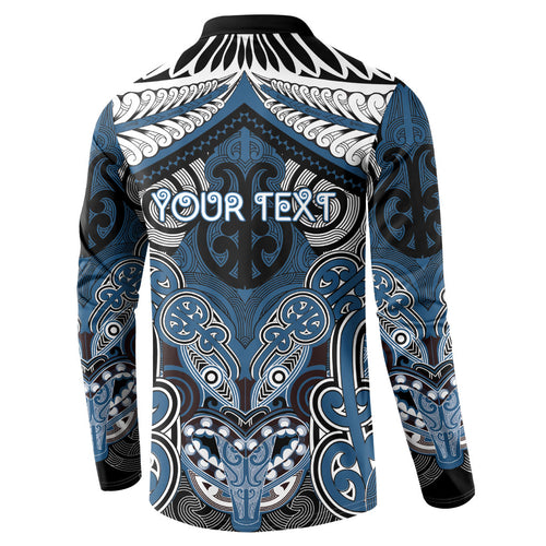 Aotearoa Iwi Ngati Mutunga Personalised Button Sweatshirt Maori Kowhaiwhai Pattern