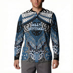 Aotearoa Iwi Ngati Mutunga Personalised Button Sweatshirt Maori Kowhaiwhai Pattern