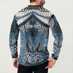 Aotearoa Iwi Ngati Mutunga Personalised Button Sweatshirt Maori Kowhaiwhai Pattern