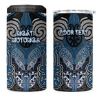 Aotearoa Iwi Ngati Mutunga Personalised 4 in 1 Can Cooler Tumbler Maori Kowhaiwhai Pattern