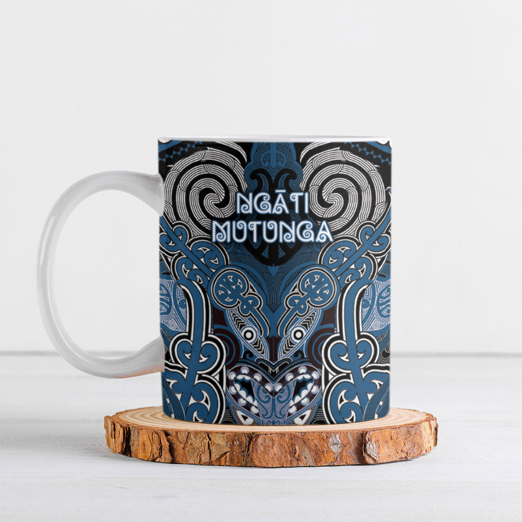 Aotearoa Iwi Ngati Mutunga Personalised Ceramic Mug Maori Kowhaiwhai Pattern
