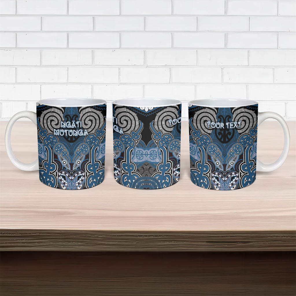 Aotearoa Iwi Ngati Mutunga Personalised Ceramic Mug Maori Kowhaiwhai Pattern