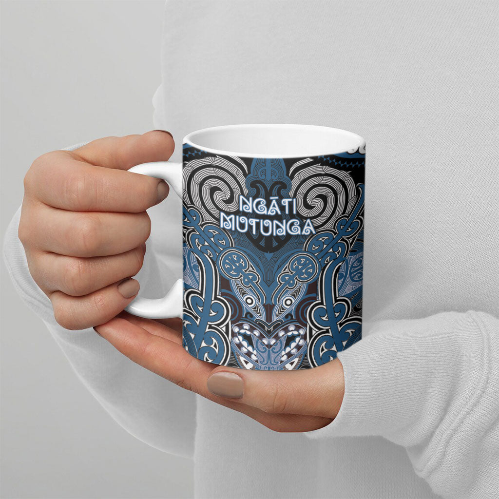 Aotearoa Iwi Ngati Mutunga Personalised Ceramic Mug Maori Kowhaiwhai Pattern