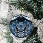 Aotearoa Iwi Ngati Mutunga Personalised Ceramic Ornament Maori Kowhaiwhai Pattern