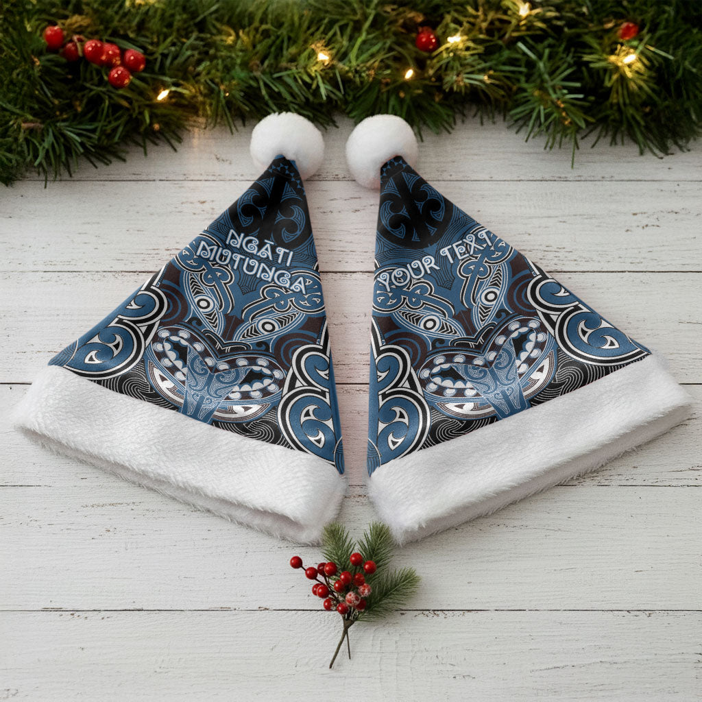 Aotearoa Iwi Ngati Mutunga Personalised Christmas Santa Hat Maori Kowhaiwhai Pattern